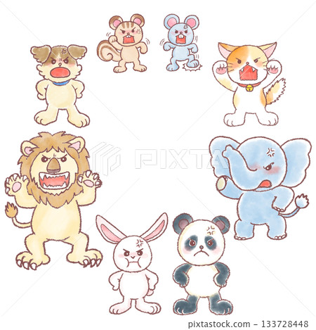 憤怒的動物插圖 133728448