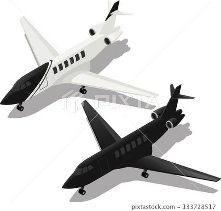 Modern private jet illustration Modern private jet illustration 133728517