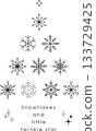 Simple snowflake tree illustration 133729425