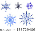 Snowflake illustration material 133729486