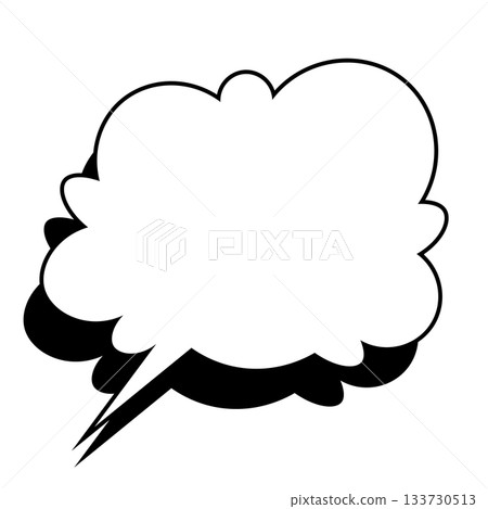 Simple speech bubble illustration - Fluffy 133730513