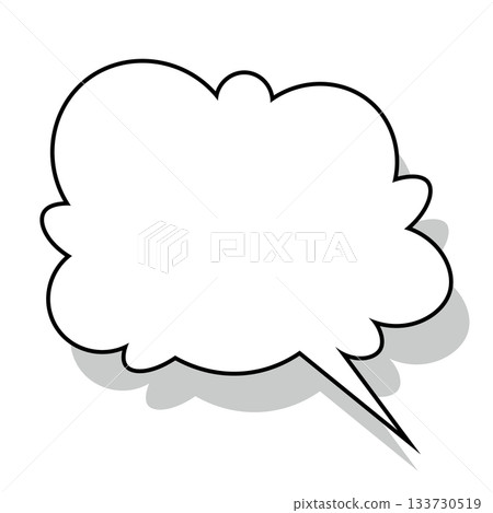 Simple speech bubble illustration - Fluffy 133730519