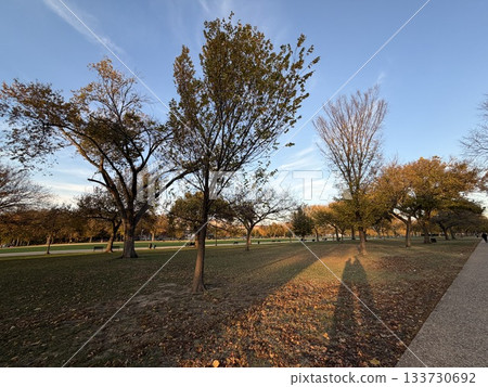 黃昏時分的國家廣場，拖著長長的影子 133730692