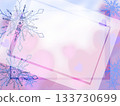 Snowflake Heart Background Material 133730699