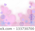 Snowflake Heart Background Material 133730700