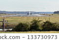 Passenger plane waiting to take off on the runway 133730973