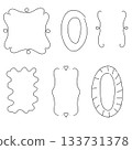 Hand-drawn decorative frames set on white background 133731378