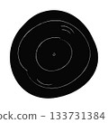Vinyl record hand-drawn vector Illustration isolated on white background 133731384