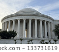 Marble columns and dome exterior of the Jefferson Memorial 133731619