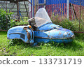 An old abandoned motorcycle sidecar 133731719