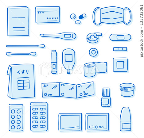 Simple medicine and medical equipment offset set 133732061