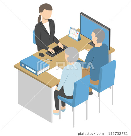 Meeting employee 3 - Isometric 133732781