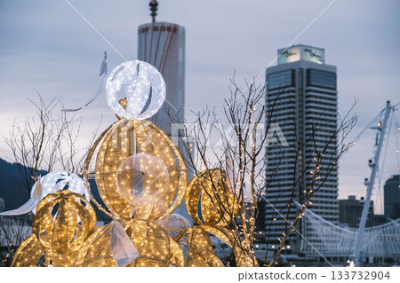 [Kobe Meriken Park] Beautiful scenery with Christmas illuminations 133732904