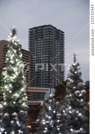 [Kobe Meriken Park] Beautiful scenery with Christmas illuminations 133732943