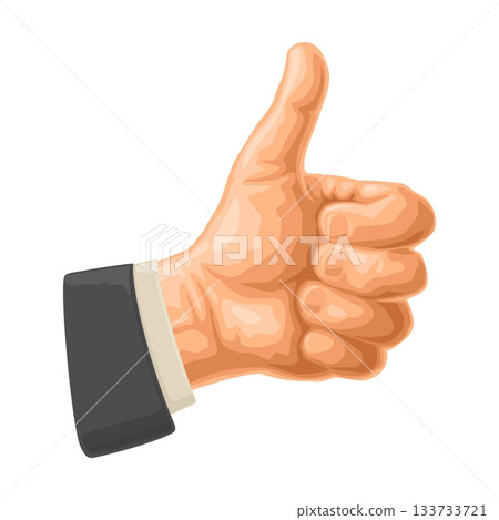 Like Simbol Rigth Hand Hand showing symbol Like. Vector illustration... - Stock Illustration ...