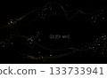 A background with exquisite glittering waves and an isolated golden wavy pattern 133733941