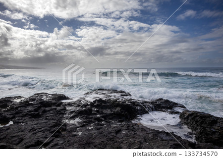 Rocky coast and Atlantic ocean, Tenerife, Spain Rocky coast and Atlantic ocean, Tenerife, Spain 133734570