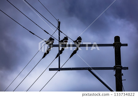 電線桿和電線 電線桿和電線 133734822