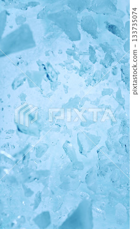 Super Slow Motion of Exploding Ice Shards , Close-up Super Slow Motion of Exploding Ice Shards , Close-up 133735074