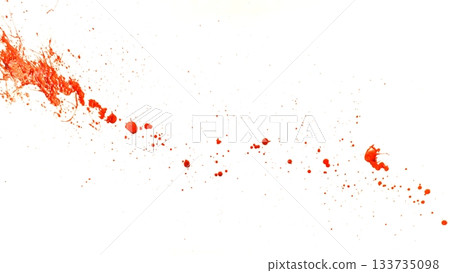 Blood Splash in Freeze Motion . Isolated on White Background Blood Splash in Freeze Motion . Isolated on White Background 133735098