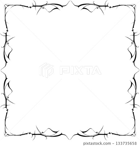 Vintage decorative vector frame in Gothic style - elegant black vector frame on white background, EPS10, north runes frame, middle ages, hallowen Vintage decorative vector frame in Gothic style - elegant black vector frame on white background, EPS10, north runes frame, middle ages, hallowen 133735658