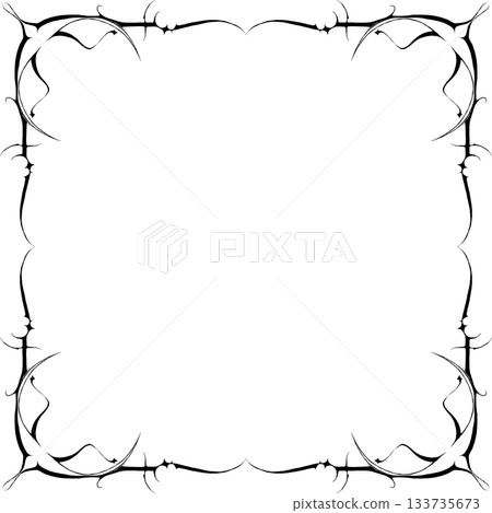 Vintage decorative vector frame in Gothic style - elegant black vector frame on white background, EPS10, north runes frame, middle ages, hallowen Vintage decorative vector frame in Gothic style - elegant black vector frame on white background, EPS10, north runes frame, middle ages, hallowen 133735673