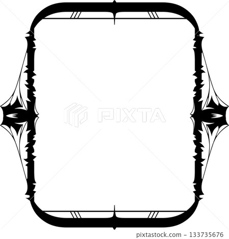 Vintage decorative vector frame in Gothic style - elegant black vector frame on white background, EPS10, north runes frame, middle ages, hallowen Vintage decorative vector frame in Gothic style - elegant black vector frame on white background, EPS10, north runes frame, middle ages, hallowen 133735676