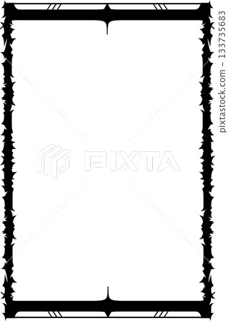 Vintage decorative vector frame in Gothic style - elegant black vector frame on white background, EPS10, north runes frame, middle ages, hallowen Vintage decorative vector frame in Gothic style - elegant black vector frame on white background, EPS10, north runes frame, middle ages, hallowen 133735683