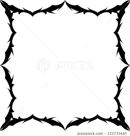 Vintage decorative vector frame in Gothic style - elegant black vector frame on white background, EPS10, north runes frame, middle ages, hallowen Vintage decorative vector frame in Gothic style - elegant black vector frame on white background, EPS10, north runes frame, middle ages, hallowen 133735685