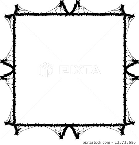 Vintage decorative vector frame in Gothic style - elegant black vector frame on white background, EPS10, north runes frame, middle ages, hallowen Vintage decorative vector frame in Gothic style - elegant black vector frame on white background, EPS10, north runes frame, middle ages, hallowen 133735686