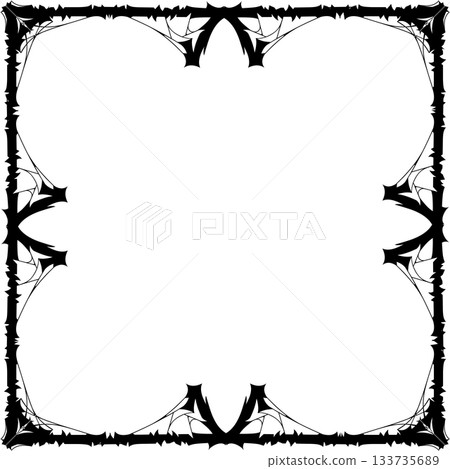 Vintage decorative vector frame in Gothic style - elegant black vector frame on white background, EPS10, north runes frame, middle ages, hallowen Vintage decorative vector frame in Gothic style - elegant black vector frame on white background, EPS10, north runes frame, middle ages, hallowen 133735689