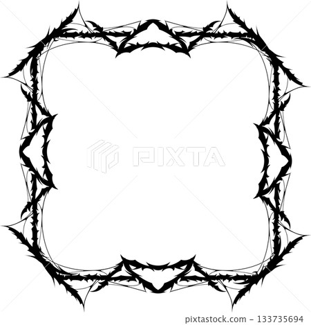 Vintage decorative vector frame in Gothic style - elegant black vector frame on white background, EPS10, north runes frame, middle ages, hallowen Vintage decorative vector frame in Gothic style - elegant black vector frame on white background, EPS10, north runes frame, middle ages, hallowen 133735694