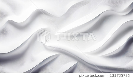 Abstract White Fabric Waves 133735725