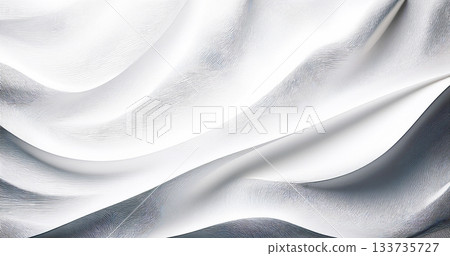Abstract White Fabric Waves 133735727