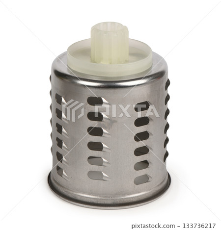 Metal Drum Attachments for Electric Food Grinder or Slicer clipping paths included. Metal Drum Attachments for Electric Food Grinder or Slicer clipping paths included. 133736217