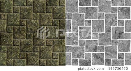 Brick background. Grunge filter. Monochrome particles abstract for wallpaper or background copy mask for photo editor. Brick background. Grunge filter. Monochrome particles abstract for wallpaper or background copy mask for photo editor. 133736430
