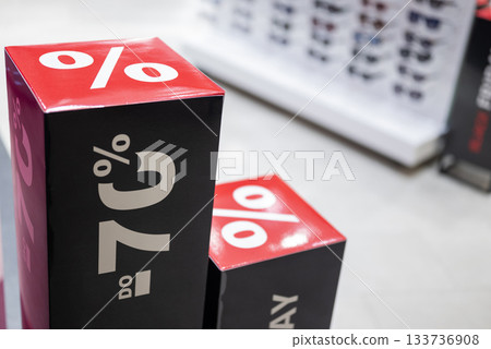 discounts in a store in a shopping mall on Black Friday 133736908