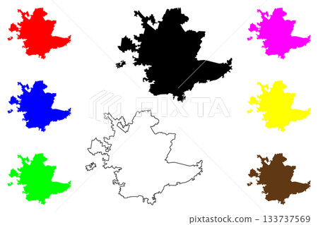 Gombe city (Federal Republic of Nigeria, Gombe State) map vector illustration, scribble sketch Gombe map Gombe city (Federal Republic of Nigeria, Gombe State) map vector illustration, scribble sketch Gombe map 133737569