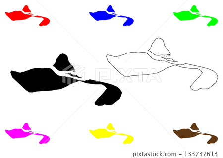 Makurdi city (Federal Republic of Nigeria, Benue State) map vector illustration, scribble sketch Makurdi map 133737613