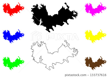 Mubi city (Federal Republic of Nigeria, Adamawa State) map vector illustration, scribble sketch Muubi map Mubi city (Federal Republic of Nigeria, Adamawa State) map vector illustration, scribble sketch Muubi map 133737616