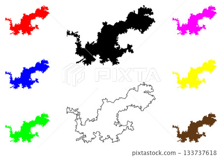 Nsukka city (Federal Republic of Nigeria, Enugu State) map vector illustration, scribble sketch Nsukka map 133737618