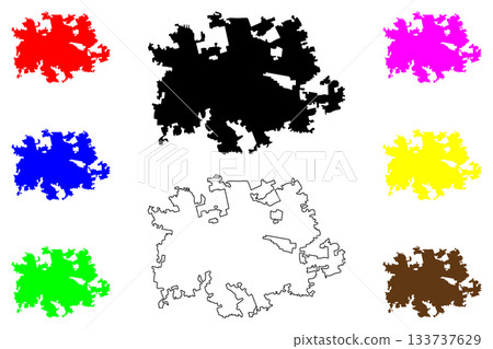 Potiskum city (Federal Republic of Nigeria, Yobe State) map vector illustration, scribble sketch Potiskum map Potiskum city (Federal Republic of Nigeria, Yobe State) map vector illustration, scribble sketch Potiskum map 133737629