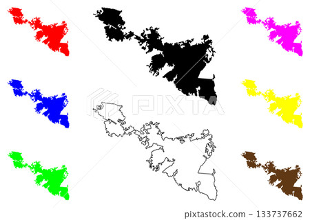 Zaria city (Federal Republic of Nigeria, Kaduna State) map vector illustration, scribble sketch Zazzau or Birnin Zariya map 133737662