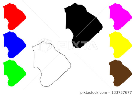 Kusong city (North Korea, Democratic People's Republic of Korea, DPRK, North Pyongan Province) map vector illustration, scribble sketch Kusong map 133737677