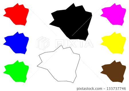 Ahmedpur East city (Islamic Republic of Pakistan) map vector illustration, scribble sketch Ahmadpur Sharqia map 133737746