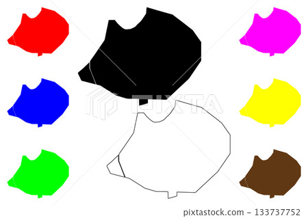 Burewala city (Islamic Republic of Pakistan) map vector illustration, scribble sketch Burewala map 133737752