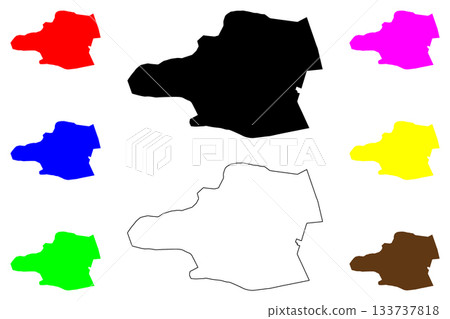 Chakwal city (Islamic Republic of Pakistan) map vector illustration, scribble sketch Cakval map 133737818
