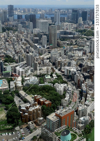 Tokyo cityscape: Minato Ward residential streetscape 133737838