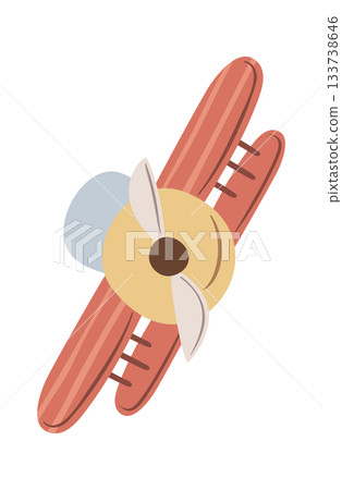 Airplane flying childish playful aviation Airplane flying childish playful aviation 133738646