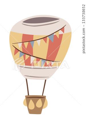 Air hot balloon hand drawn 133738652